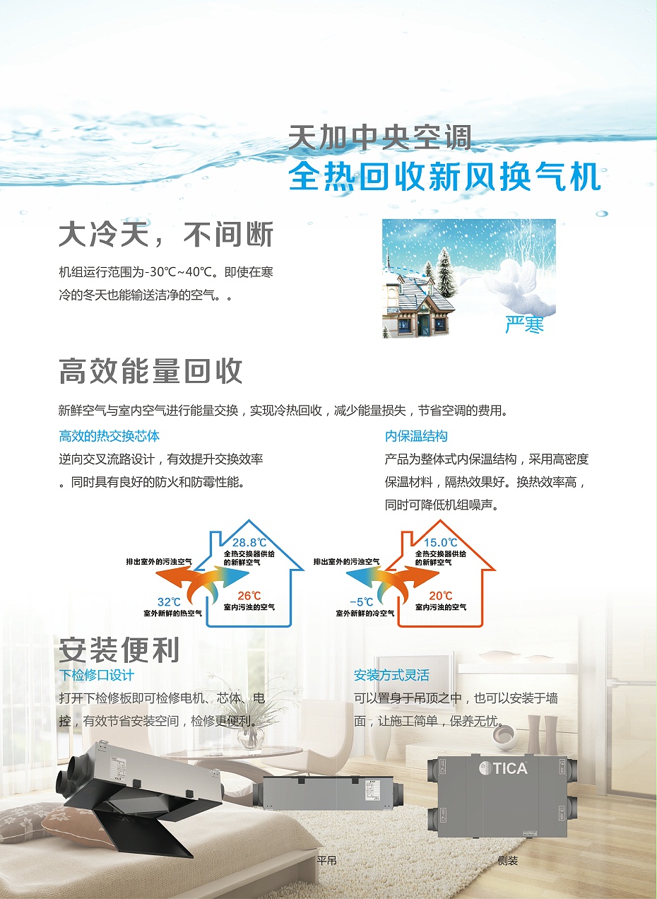 天加熱回收新風機